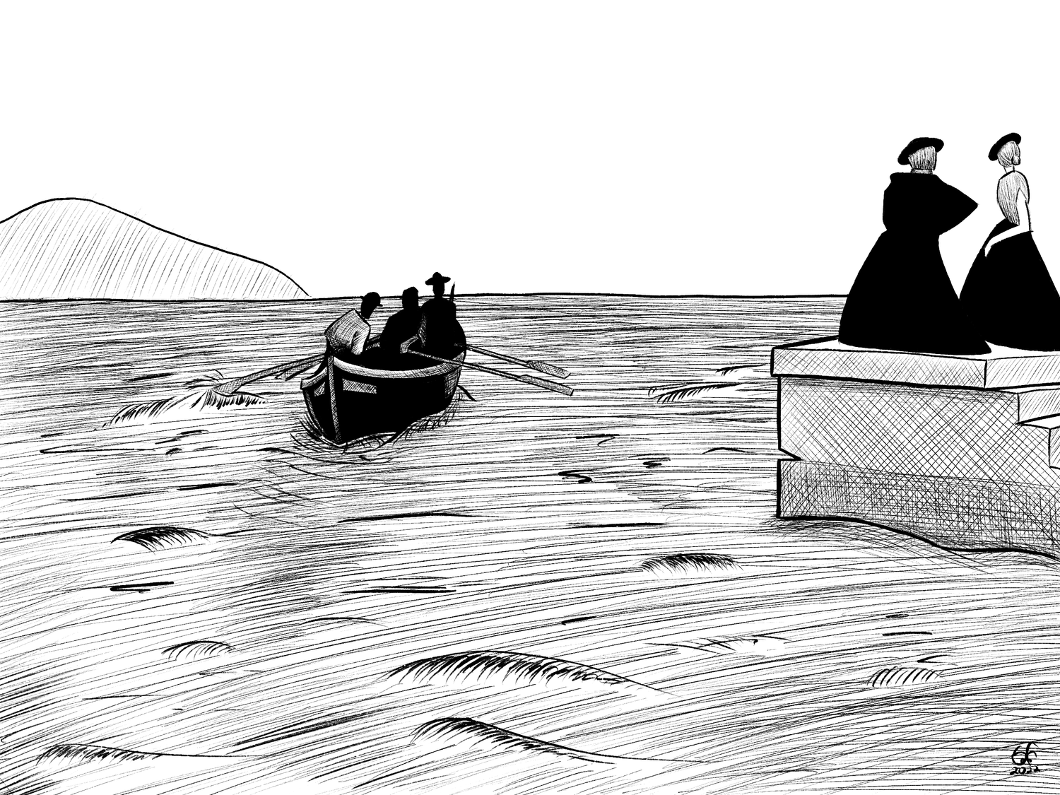 Boat Leaving the Port